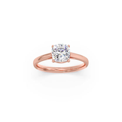 Solitair Cushion Shape Diamond Engagement Ring - 1.00 Cts