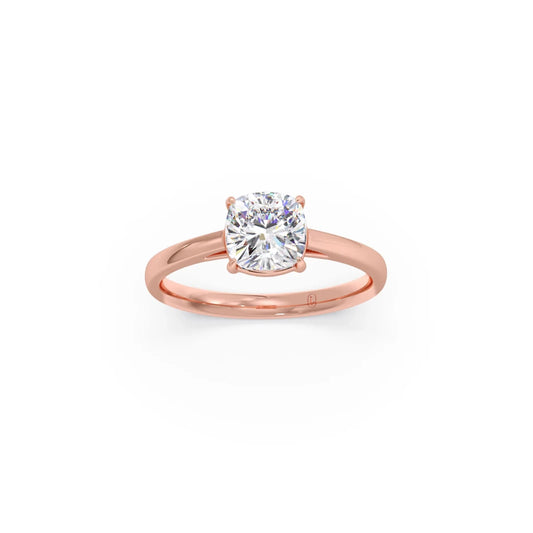 Solitair Cushion Shape Diamond Engagement Ring - 1.00 Cts