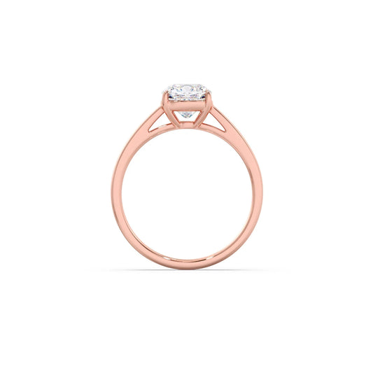 Solitair Cushion Shape Diamond Engagement Ring - 1.00 Cts