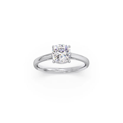 Solitair Cushion Shape Diamond Engagement Ring - 1.00 Cts