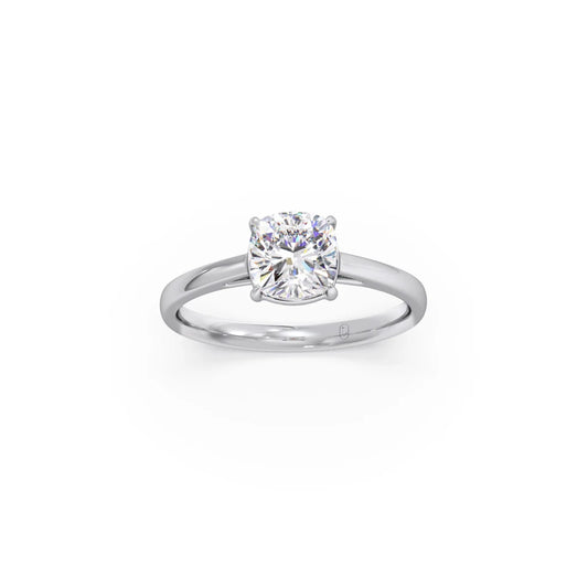 Solitair Cushion Shape Diamond Engagement Ring - 1.00 Cts