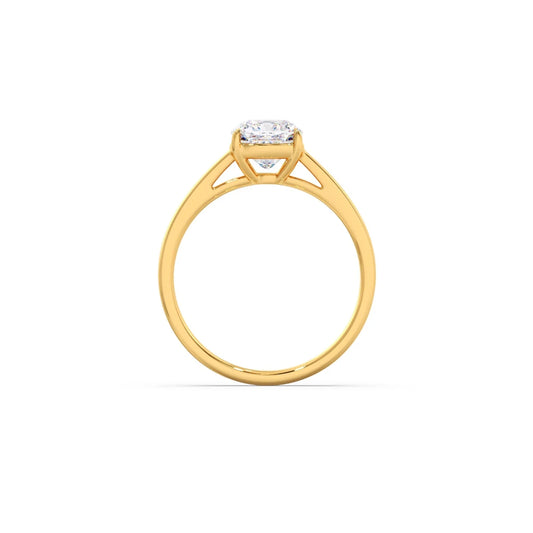Solitair Cushion Shape Diamond Engagement Ring - 1.00 Cts