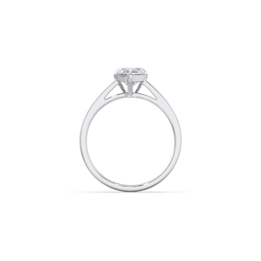 Solitaire Heart Shape Diamond Engagement Ring - 0.88 Cts