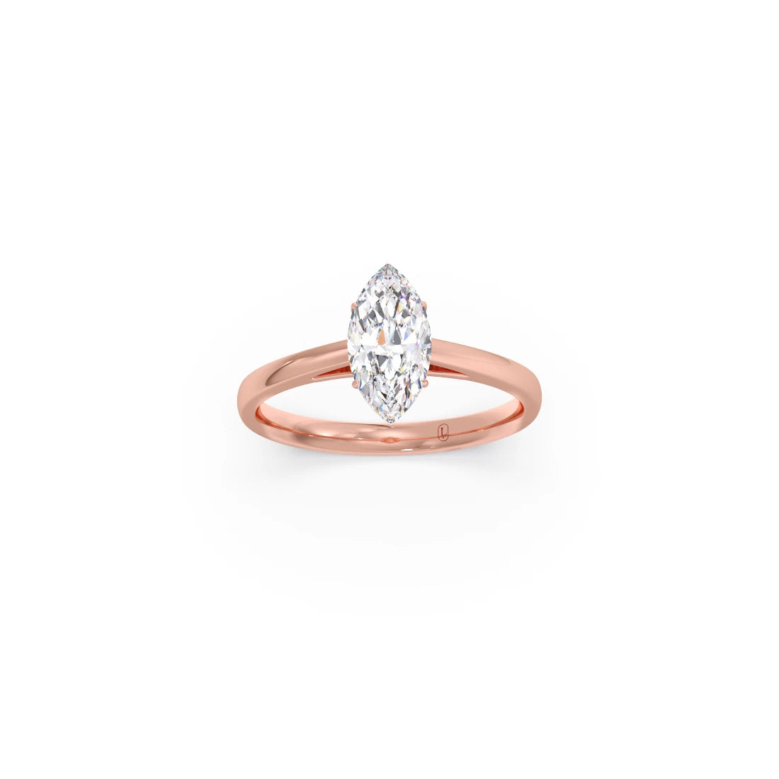 Solitaire Marquise Shape Diamond Engagement Ring - 1.00 Cts