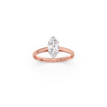 Solitaire Marquise Shape Diamond Engagement Ring - 1.00 Cts