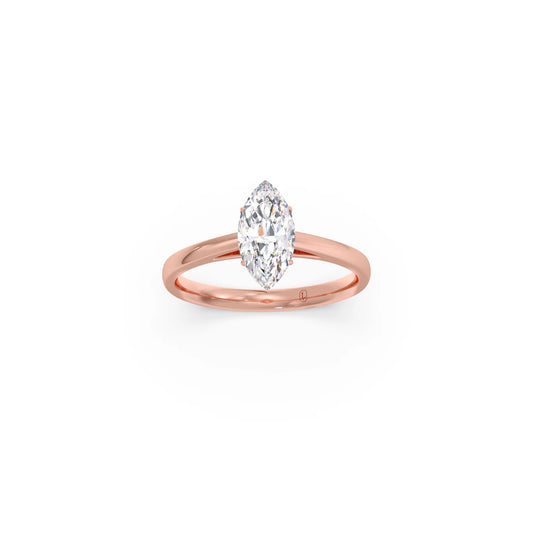 Solitaire Marquise Shape Diamond Engagement Ring - 1.00 Cts