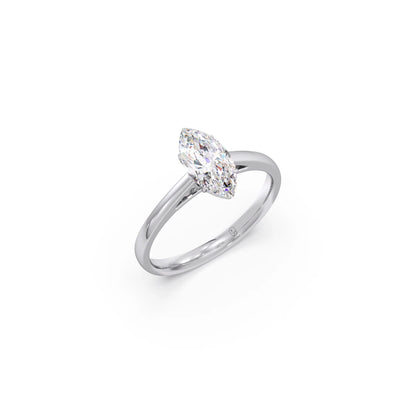 Solitaire Marquise Shape Diamond Engagement Ring - 1.00 Cts