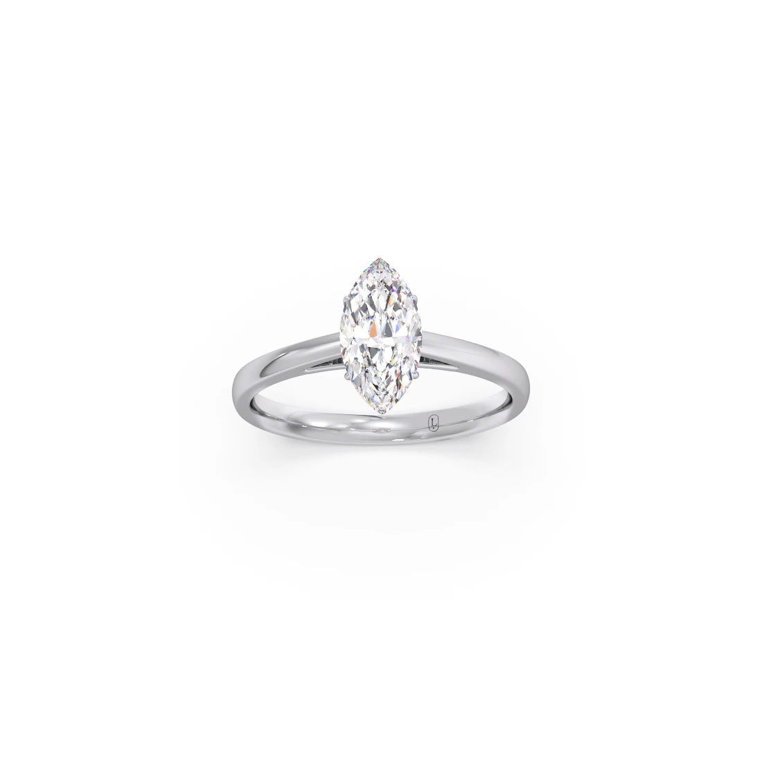 Solitaire Marquise Shape Diamond Engagement Ring - 1.00 Cts