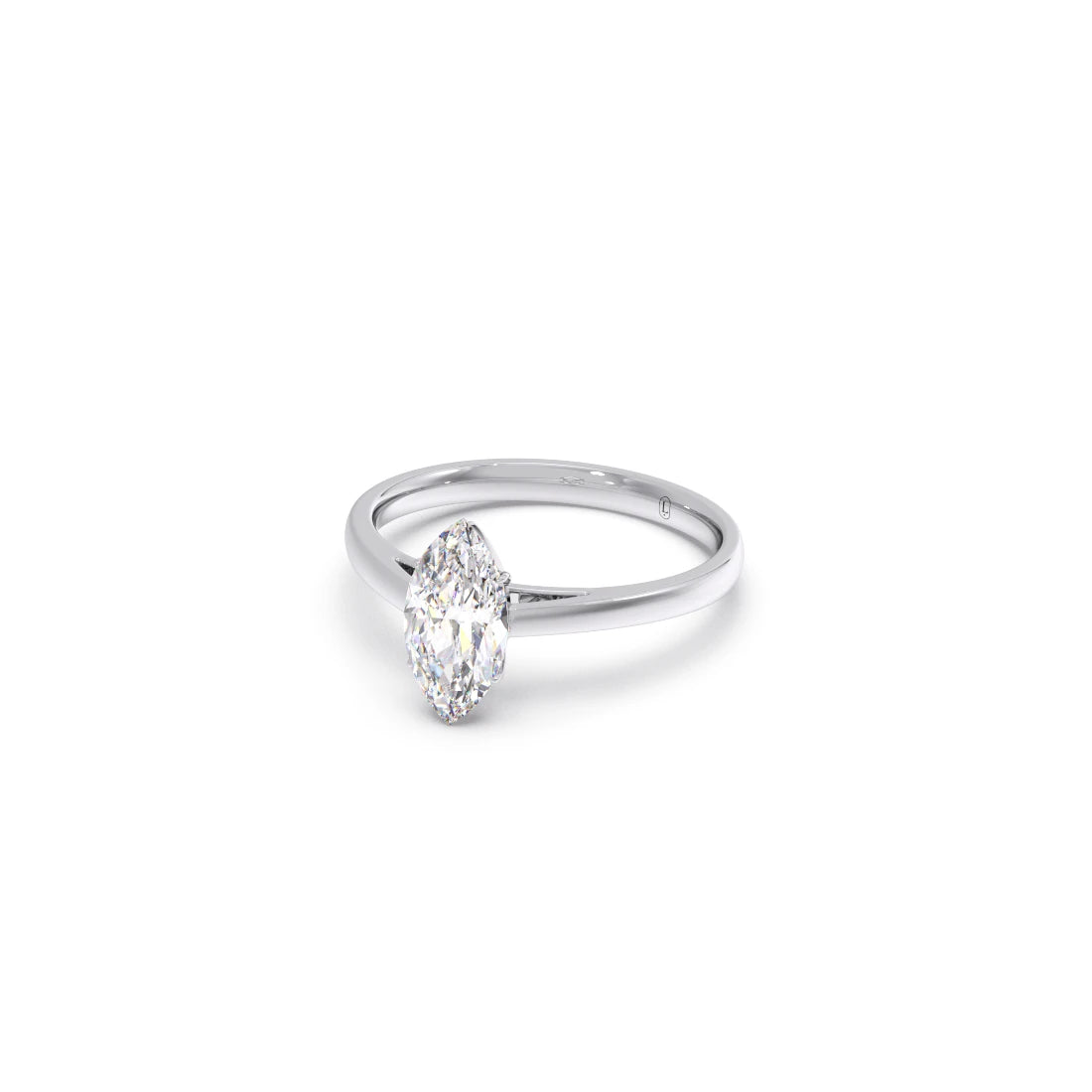 Solitaire Marquise Shape Diamond Engagement Ring - 1.00 Cts