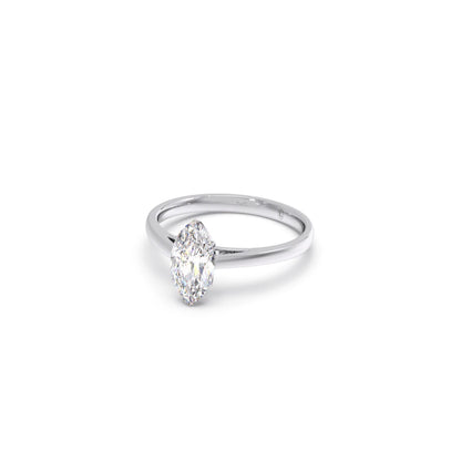 Solitaire Marquise Shape Diamond Engagement Ring - 1.00 Cts