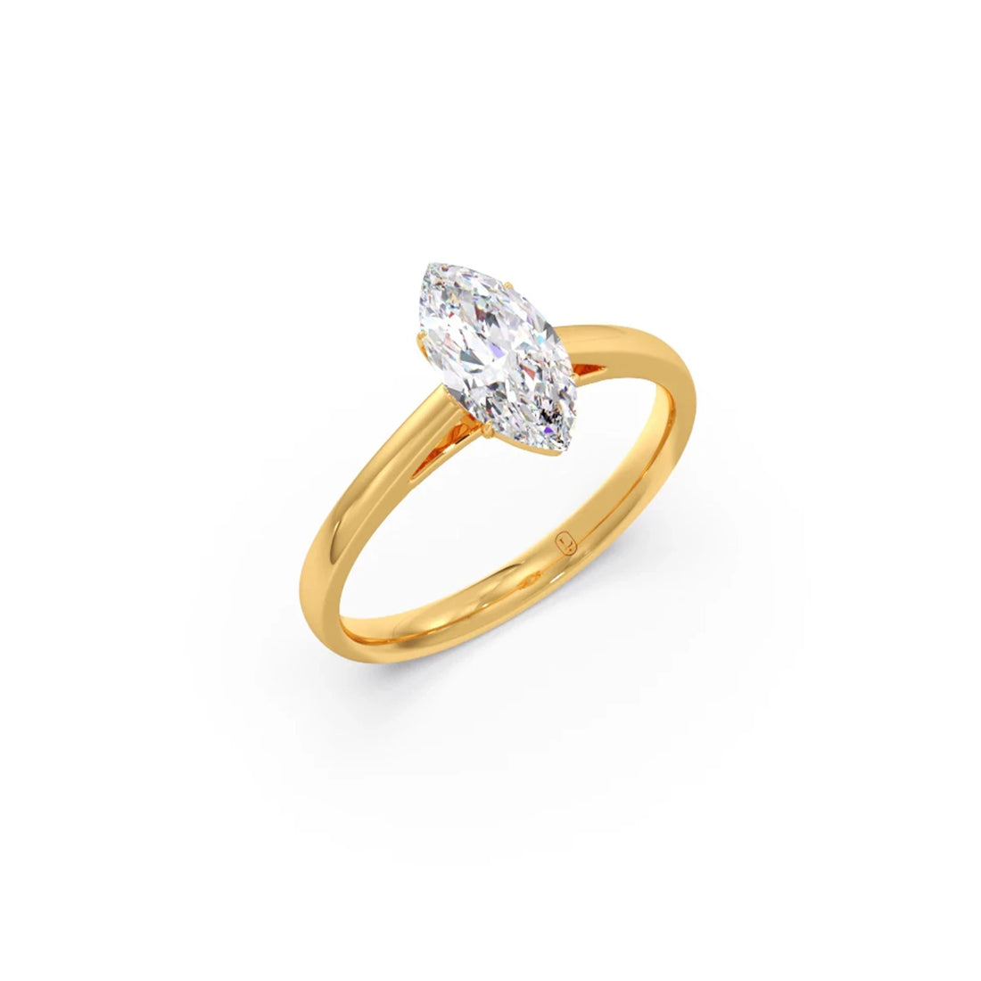 Solitaire Marquise Shape Diamond Engagement Ring - 1.00 Cts
