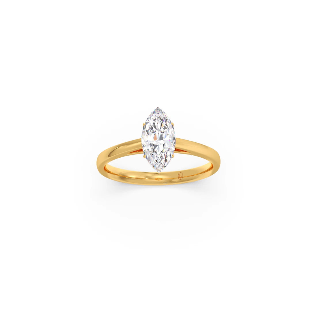 Solitaire Marquise Shape Diamond Engagement Ring - 1.00 Cts