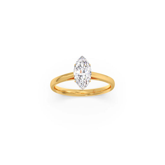 Solitaire Marquise Shape Diamond Engagement Ring - 1.00 Cts