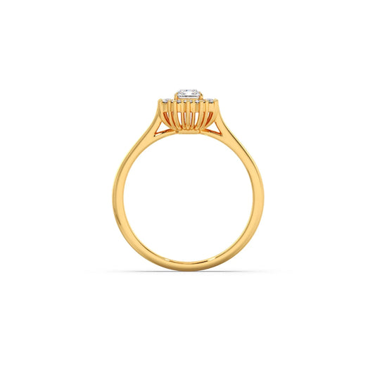Emerald Shape Diamond with Halo Setting Ring
