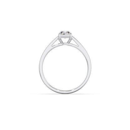 Solitaire Emerald Shape Diamond Engagement Ring - 1.00 Cts