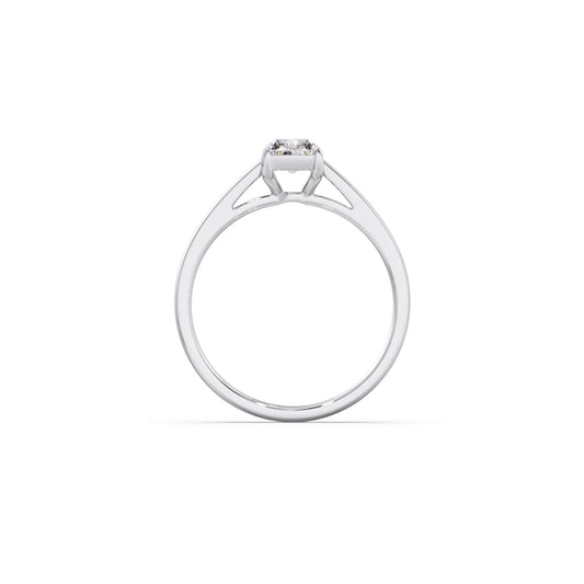 Solitaire Emerald Shape Diamond Engagement Ring - 1.00 Cts
