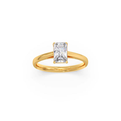 Solitaire Emerald Shape Diamond Engagement Ring - 1.00 Cts