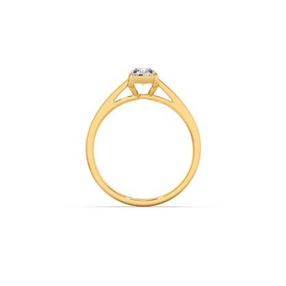 Solitaire Emerald Shape Diamond Engagement Ring - 1.00 Cts