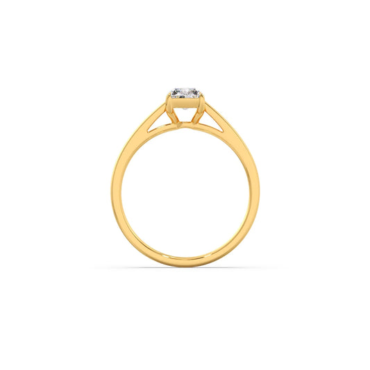 Solitaire Emerald Shape Diamond Engagement Ring - 1.00 Cts