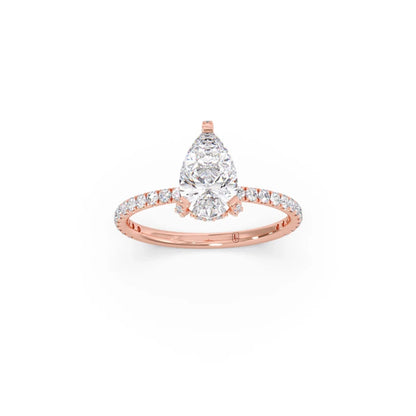 Pear Shape Diamond with Micro Setting Ring