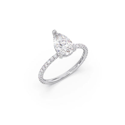 Pear Shape Diamond with Micro Setting Ring