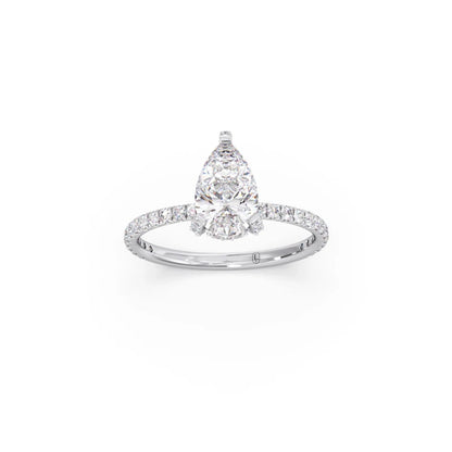 Pear Shape Diamond with Micro Setting Ring