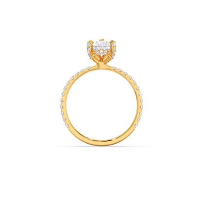 Pear Shape Diamond with Micro Setting Ring