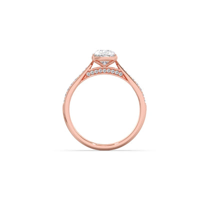 1.45 Cts Pear Cut Diamond Engagement Ring