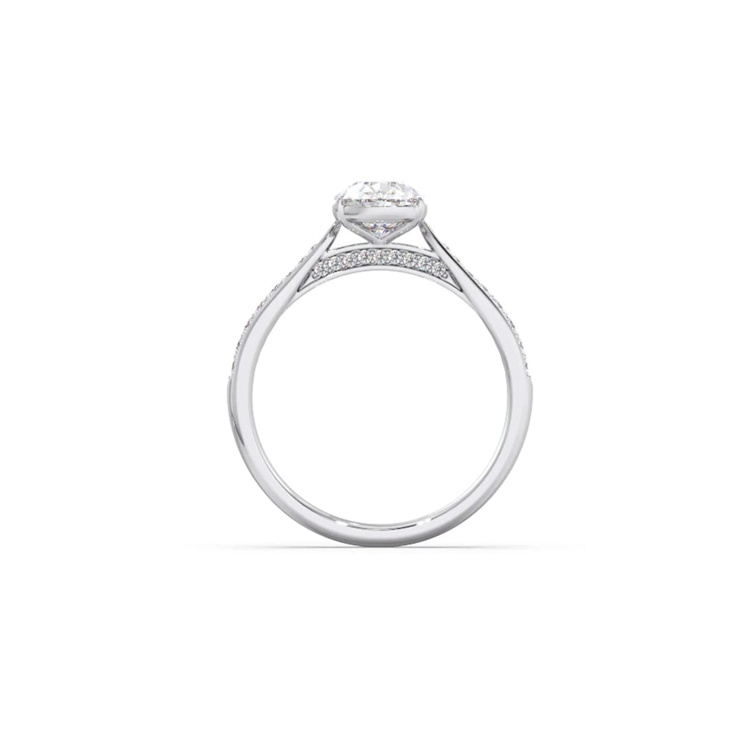 1.45 Cts Pear Cut Diamond Engagement Ring