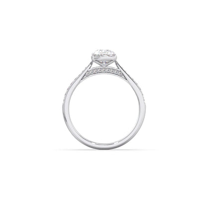 1.45 Cts Pear Cut Diamond Engagement Ring