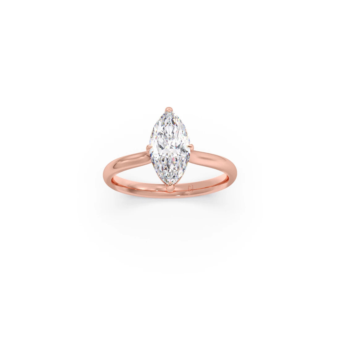 1.63 Cts Marquise Shape Engagement Ring with Hidden Halo Setting