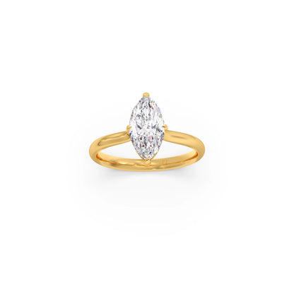1.63 Cts Marquise Shape Engagement Ring with Hidden Halo Setting