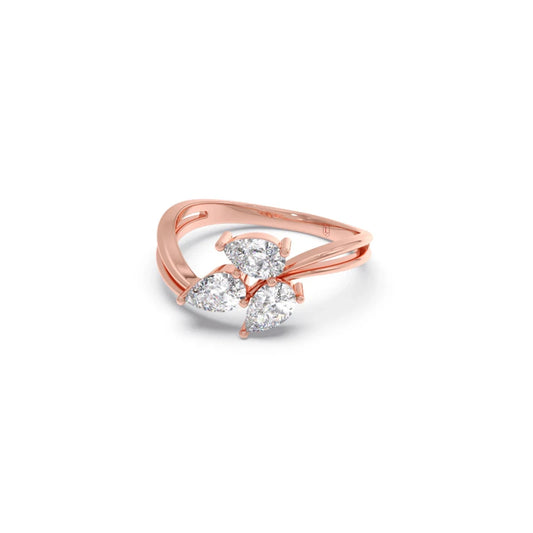 Pear Diamond Trilogy Engagement Ring