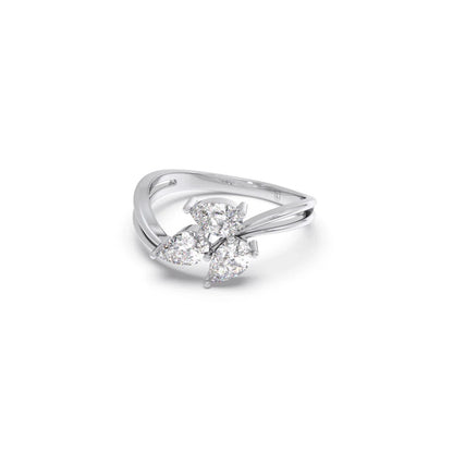 Pear Diamond Trilogy Engagement Ring