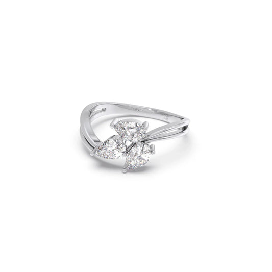 Pear Diamond Trilogy Engagement Ring