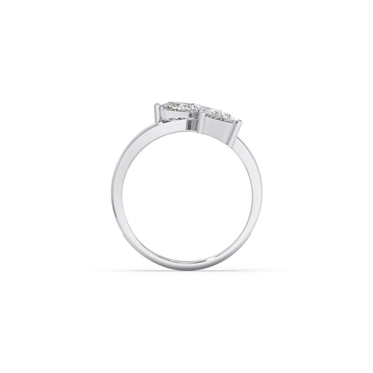 Pear Diamond Trilogy Engagement Ring