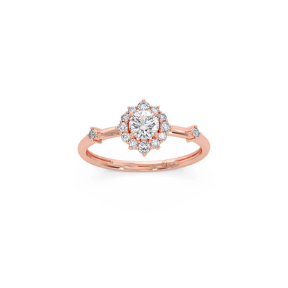 Starburst Diamond Engagement Ring