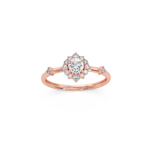 Starburst Diamond Engagement Ring
