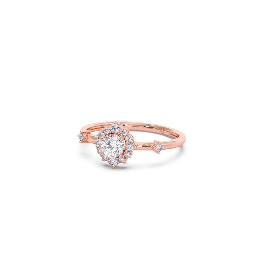 Starburst Diamond Engagement Ring