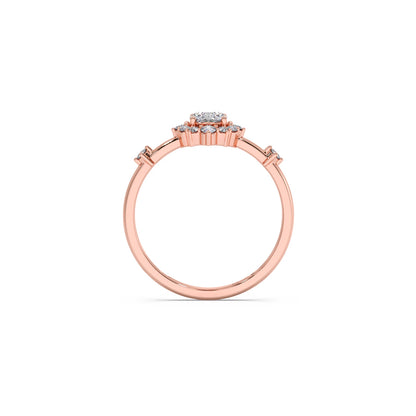 Starburst Diamond Engagement Ring