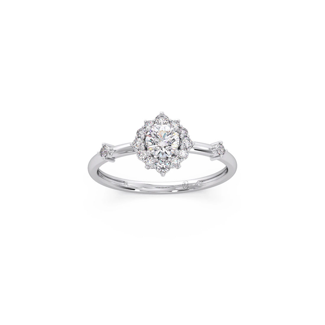 Starburst Diamond Engagement Ring