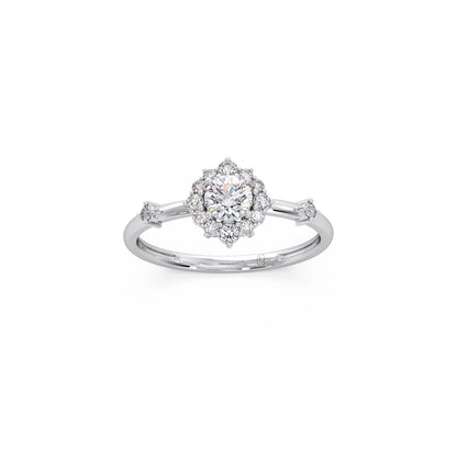 Starburst Diamond Engagement Ring