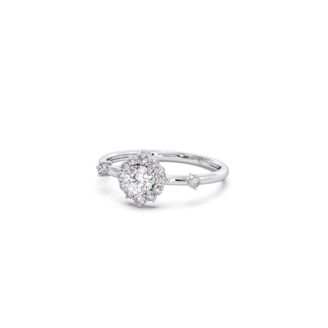Starburst Diamond Engagement Ring