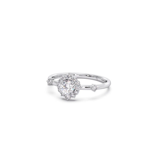 Starburst Diamond Engagement Ring
