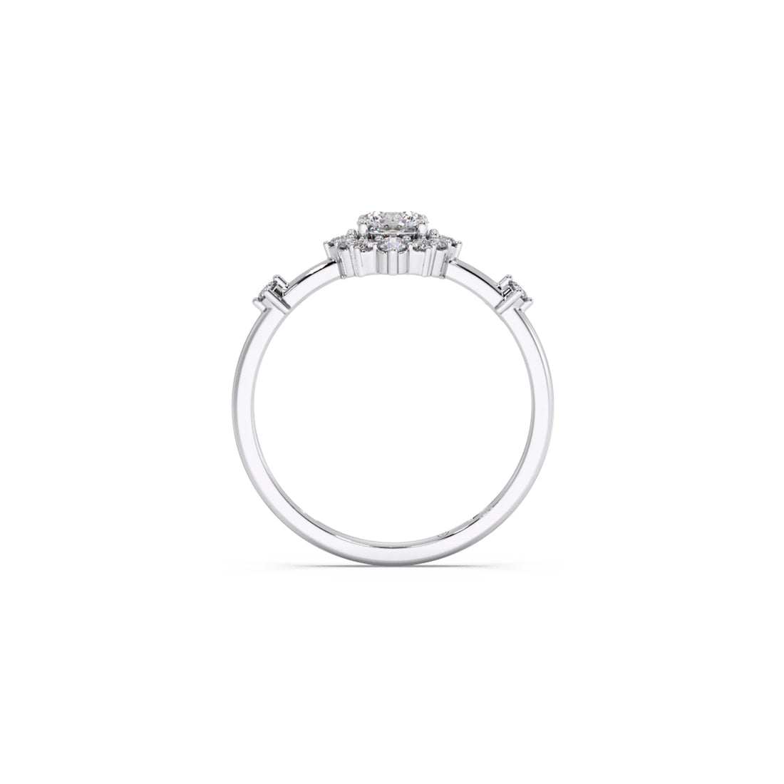 Starburst Diamond Engagement Ring