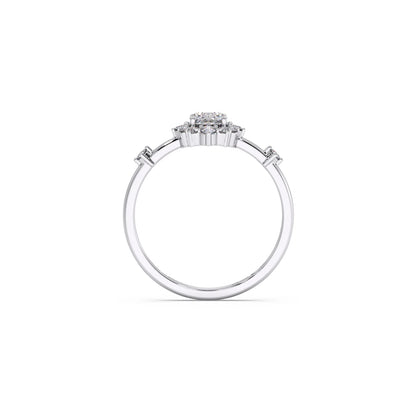 Starburst Diamond Engagement Ring