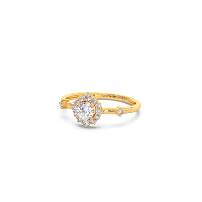 Starburst Diamond Engagement Ring