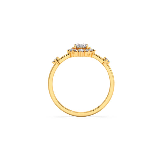 Starburst Diamond Engagement Ring