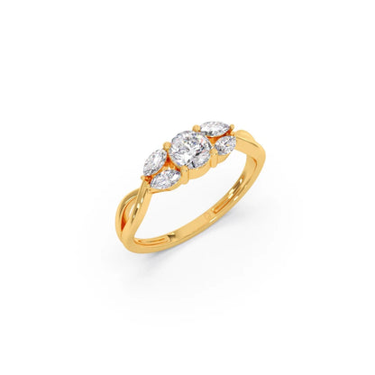 Twisted Vine Diamond Ring