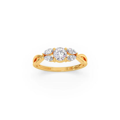 Twisted Vine Diamond Ring